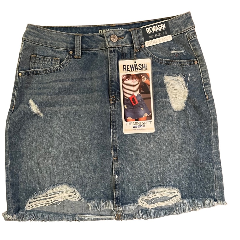 Rewash Vintage Reunion Denim Mini Skirt New - Size 5/27